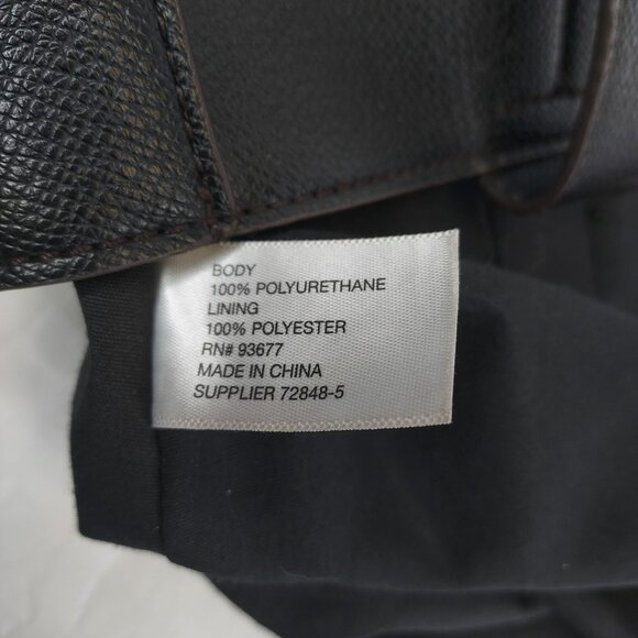 Liz Claiborne Shoulder Purse Tote Bag Black Faux Pebbled Leather Lined Pockets - Picture 13 of 16